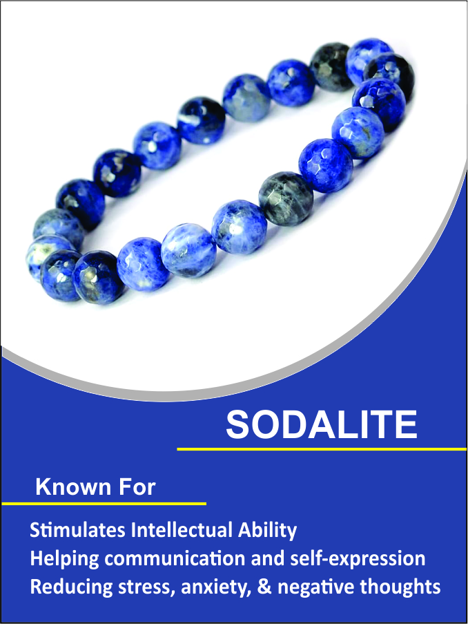 Sodalite Oval Bead Bracelet